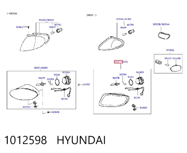 Lampa przeciwmgielna lewa Hyundai Coupe I
