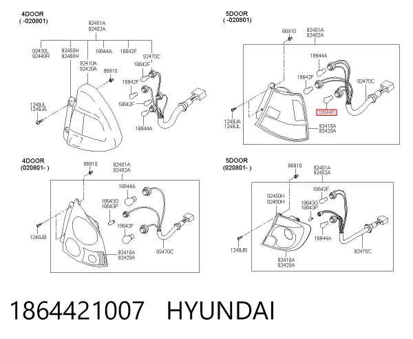 Żarówka 1864421007 Hyundai/Kia