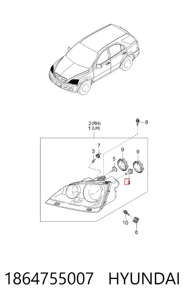 Żarówka halogenowa 1864755007 Hyundai/Kia