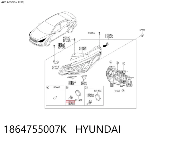 Żarówka halogenowa 1864755007K Hyundai/Kia