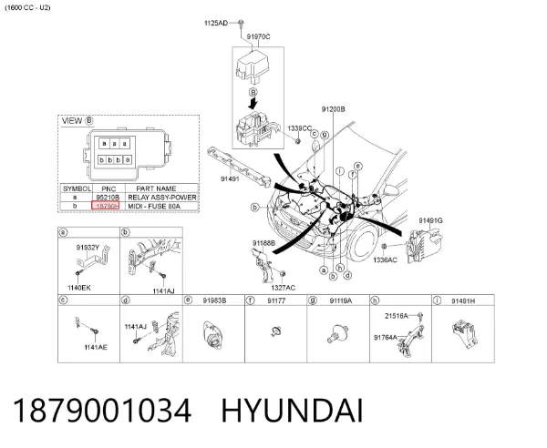 Bezpiecznik 1879001034 Hyundai/Kia