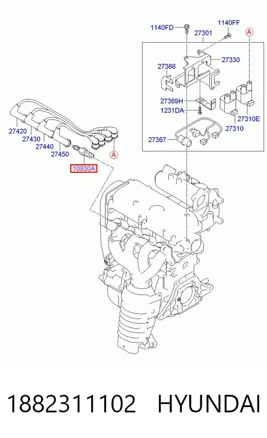 Świeca zapłonowa 1882311102 Hyundai/Kia