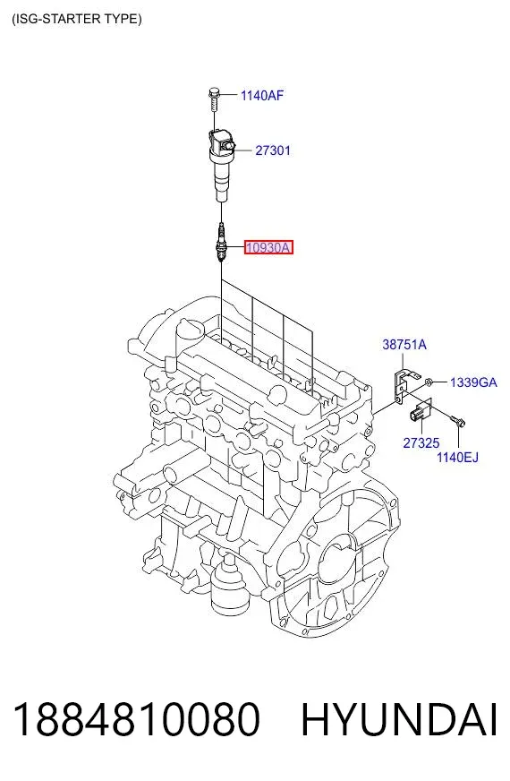 Świeca zapłonowa 1884810080 Hyundai/Kia