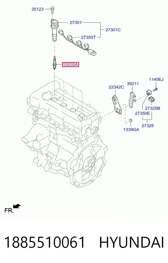 Świeca zapłonowa 1885510061 Hyundai/Kia