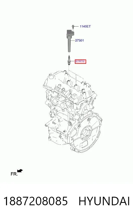 Świeca zapłonowa 1887208085 Hyundai/Kia
