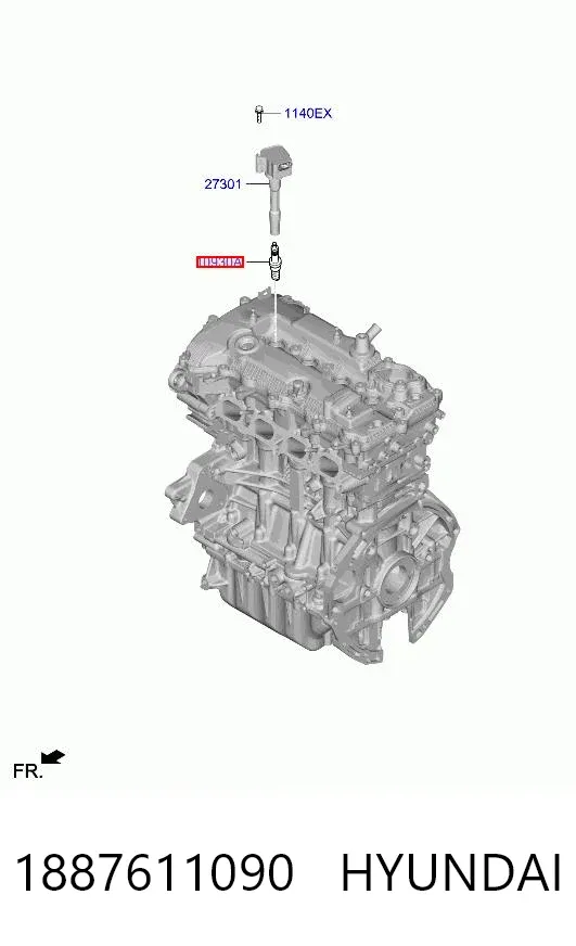 Świeca zapłonowa 1887611090 Hyundai/Kia