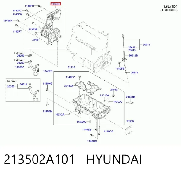 Pompa oleju 213502A101 Hyundai/Kia