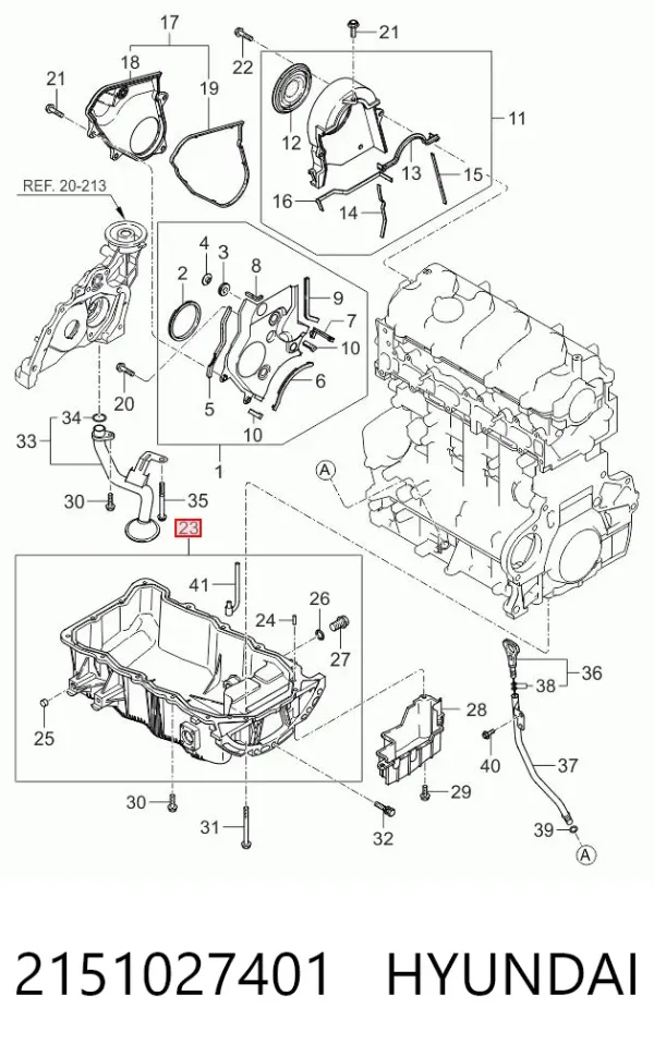 Miska olejowa silnika 2151027401 Hyundai/Kia