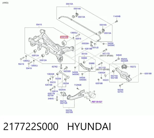 Silentblock tylnej belki 217722S000 Hyundai/Kia