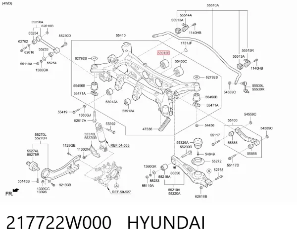 Silentblock tylnej belki 217722W000 Hyundai/Kia