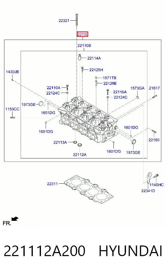 Głowica cylindrów KIA Sportage III