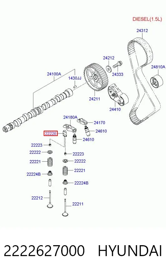 Dźwigienka zaworowa 2222627000 Hyundai/Kia
