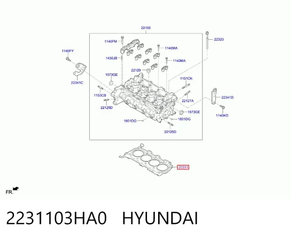 Uszczelka głowicy cylindrów 2231103HA0 Hyundai/Kia