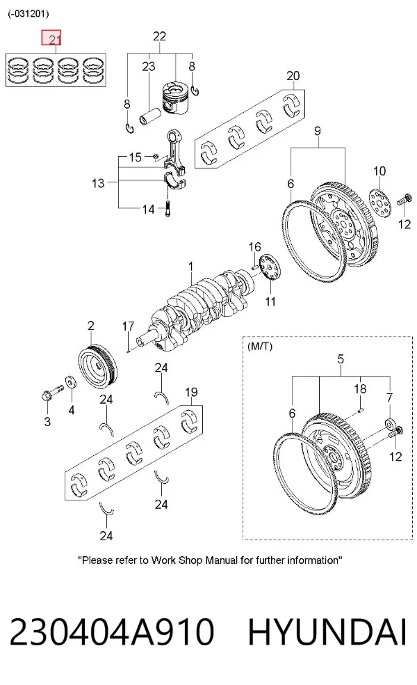 Zestaw pierścieni tłokowych do silnika, STD 230404A910 Hyundai/Kia