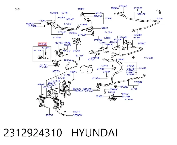Rolka napinacza paska napędowego 2312924310 Hyundai/Kia