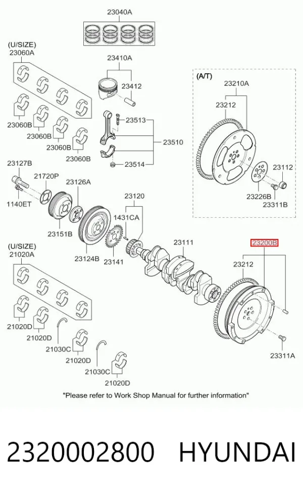 Koło zamachowe silnika Hyundai I10 PA