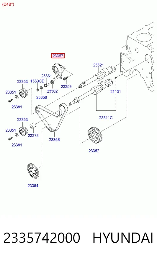 Napinacz paska wałka wyrównoważającego 2335742000 Hyundai/Kia
