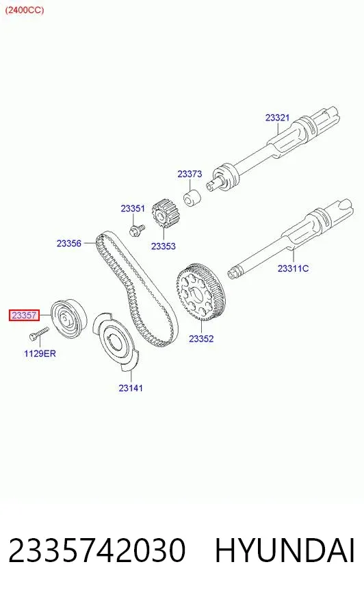 Napinacz paska wałka wyrównoważającego 2335742030 Hyundai/Kia