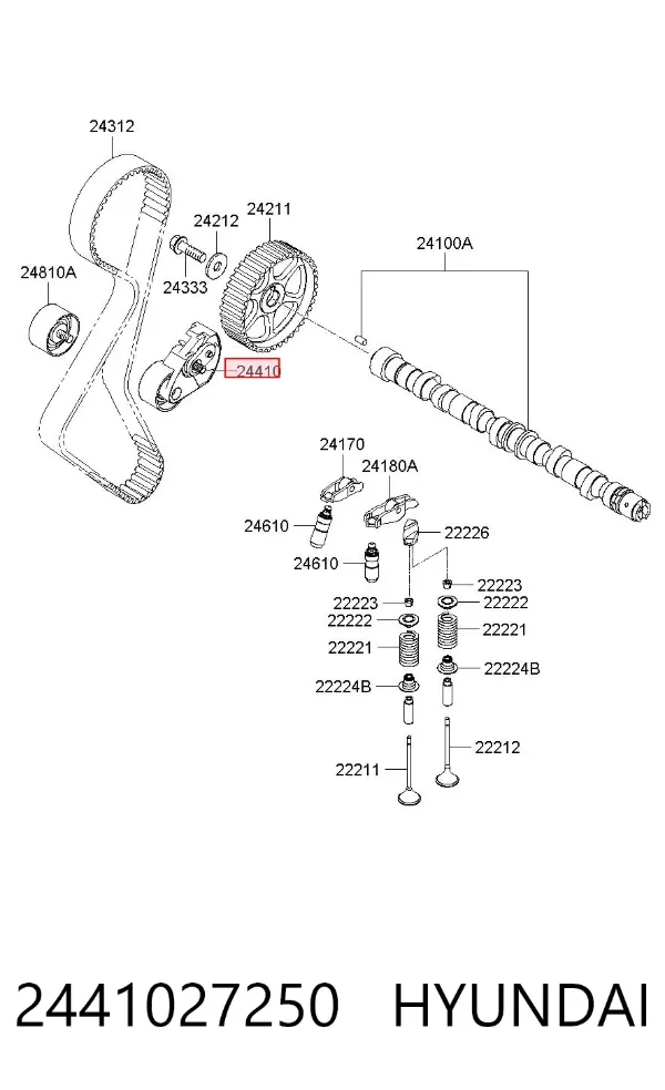 Napinacz paska rozrządu 2441027250 Hyundai/Kia