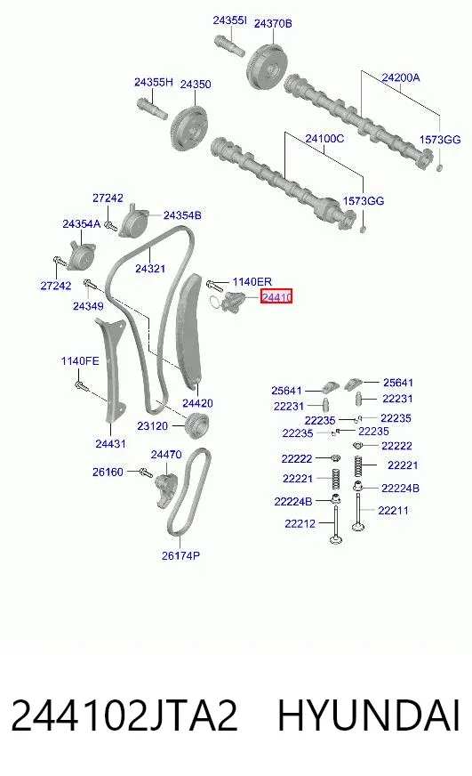 Napinacz paska rozrządu 244102JTA2 Hyundai/Kia