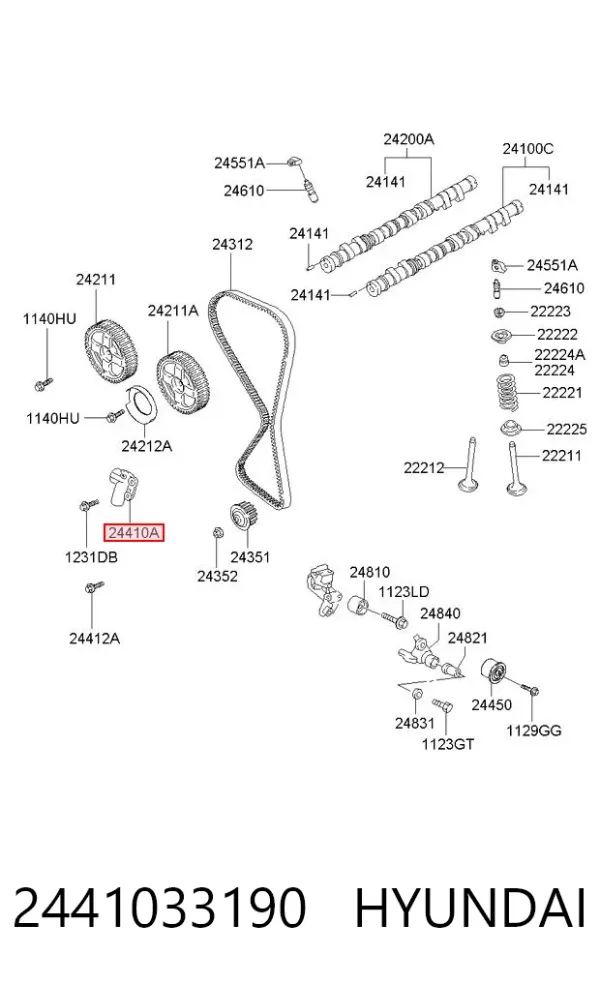 Napinacz paska rozrządu 2441033190 Hyundai/Kia