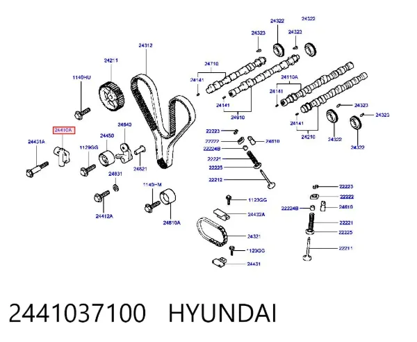 Napinacz paska rozrządu 2441037100 Hyundai/Kia