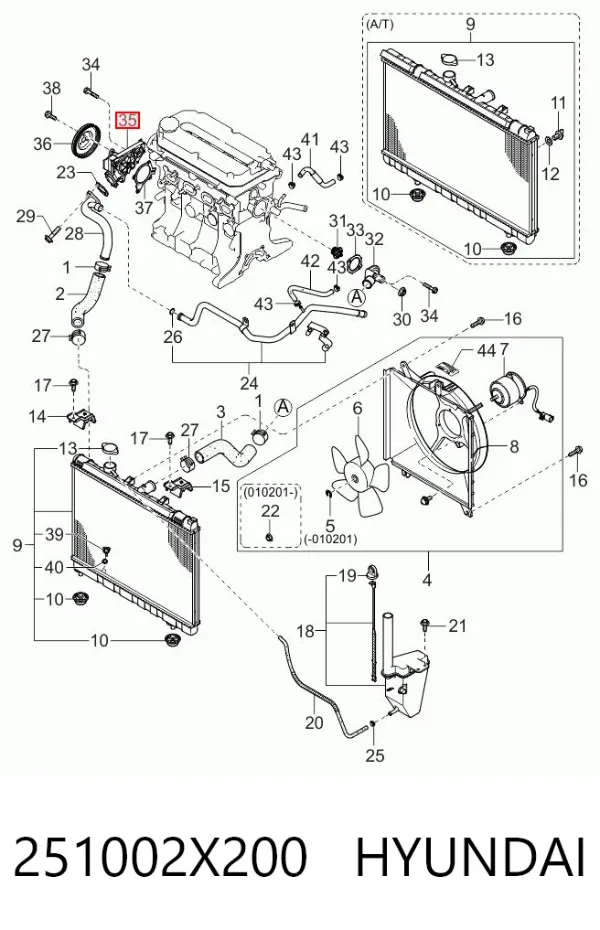 Pompa chłodząca wodna 251002X200 Hyundai/Kia