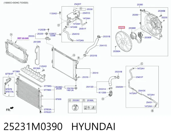  25231M0390 Hyundai/Kia
