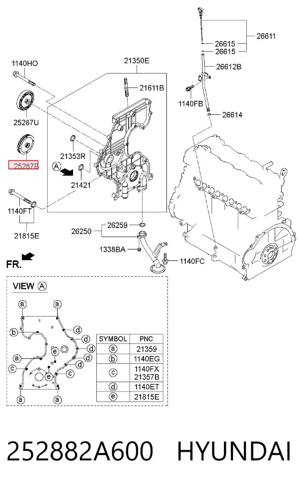 Rolka prowadząca, kierunkowa paska napędowego 252882A600 Hyundai/Kia