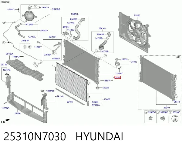 Chłodnica silnika 25310N7030 Hyundai/Kia