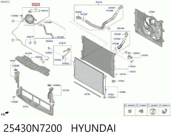 Zbiorniczek wyrównawczy układu chłodzenia 25430N7200 Hyundai/Kia