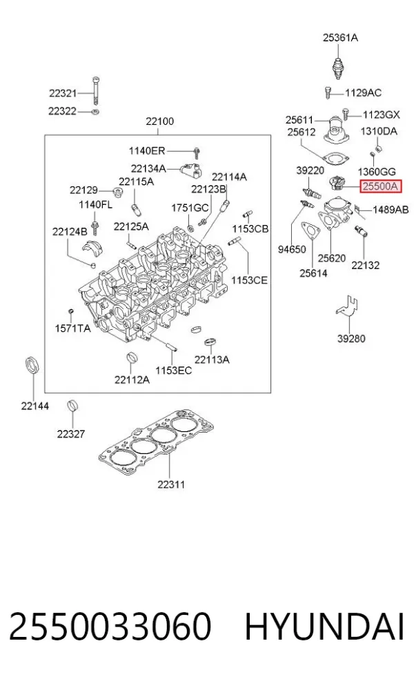 Termostat 2550033060 Hyundai/Kia