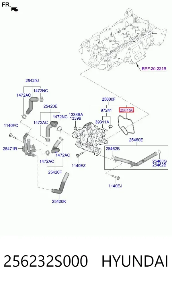 Uszczelka termostatu Hyundai Sonata VIII