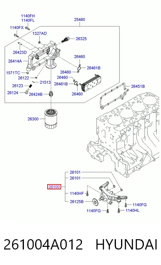 Pompa oleju 261004A012 Hyundai/Kia