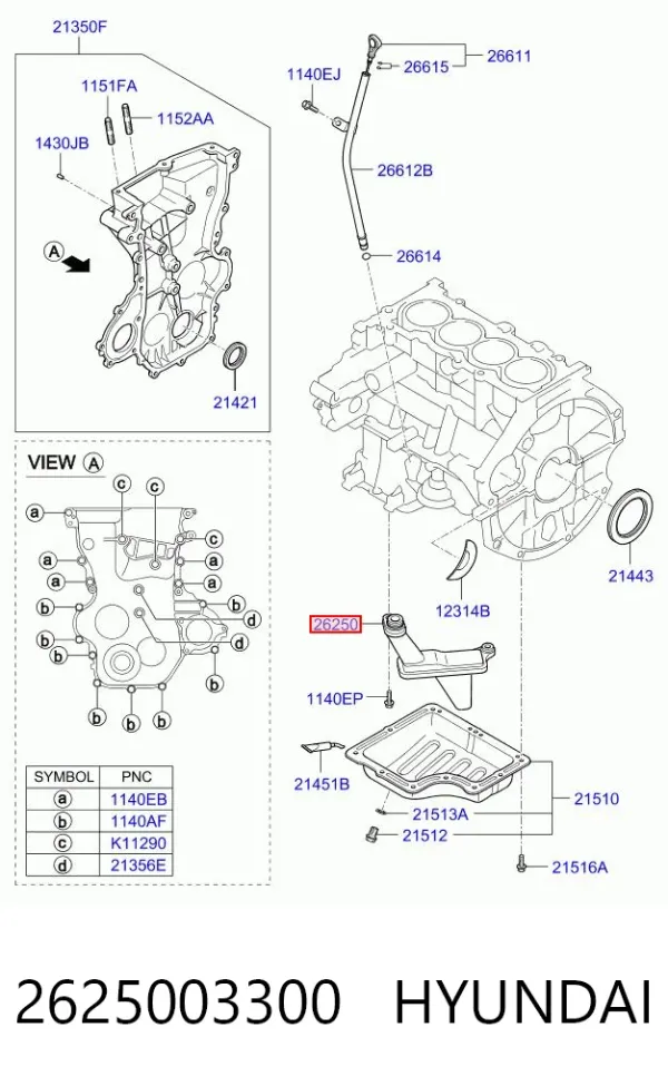 Kanał ssący 2625003300 Hyundai/Kia