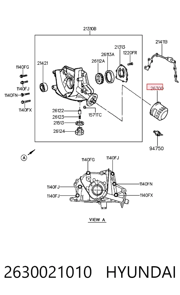 Filtr oleju 2630021010 Hyundai/Kia