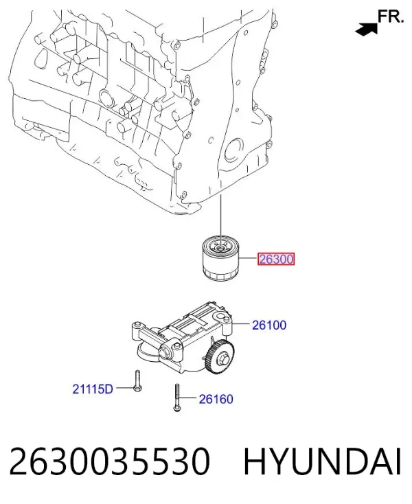 Filtr oleju 2630035530 Hyundai/Kia