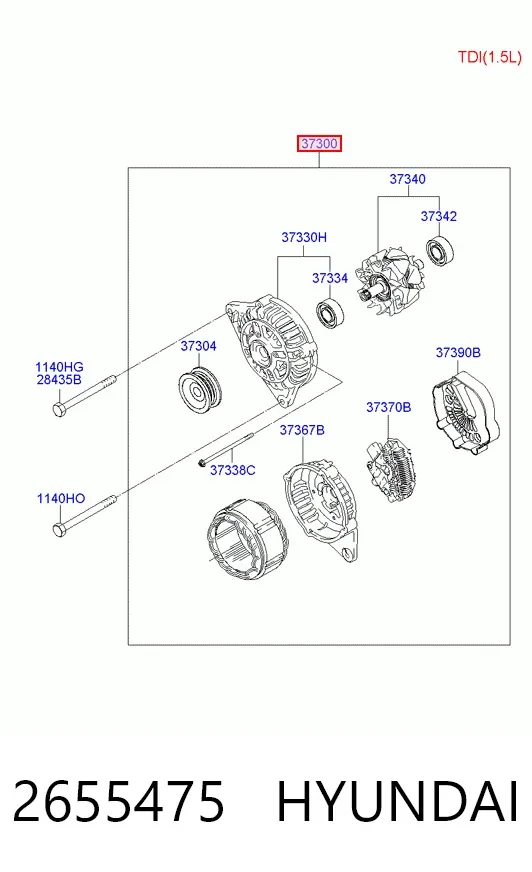 Alternator 2655475 Hyundai/Kia