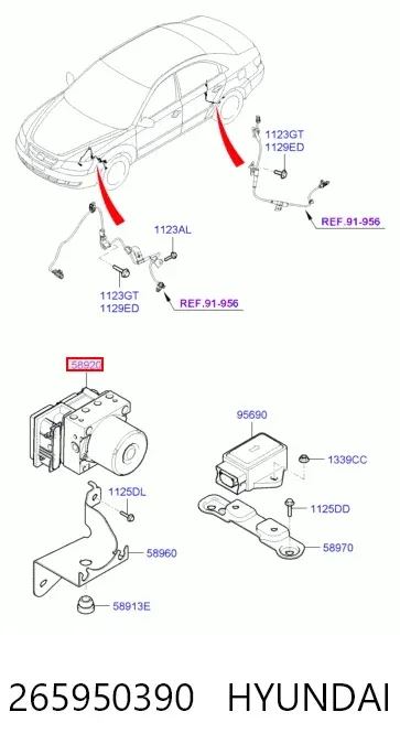 Sterownik ABS  hydrauliczny 265950390 Hyundai/Kia