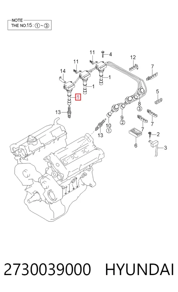 Cewka zapłonowa 2730039000 Hyundai/Kia