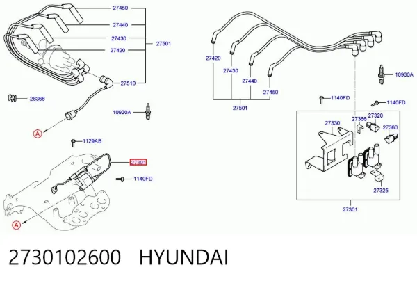 Cewka zapłonowa 2730102600 Hyundai/Kia