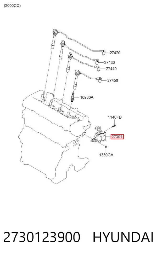 Cewka zapłonowa 2730123900 Hyundai/Kia