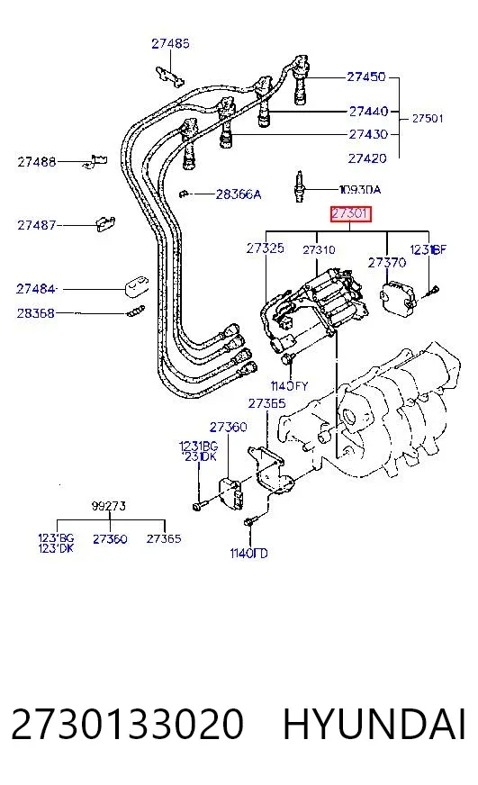 Cewka zapłonowa 2730133020 Hyundai/Kia
