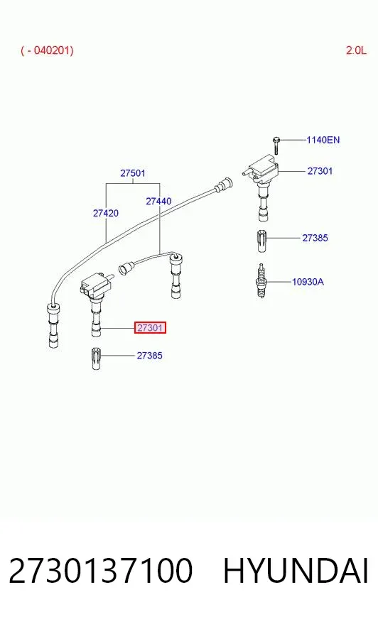 Cewka zapłonowa 2730137100 Hyundai/Kia