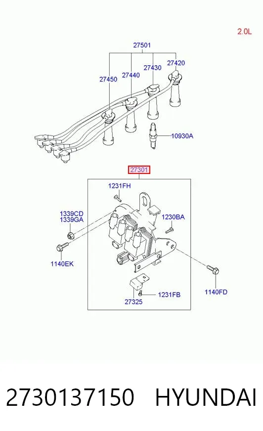 Cewka zapłonowa 2730137150 Hyundai/Kia