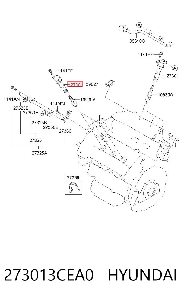Cewka zapłonowa 273013CEA0 Hyundai/Kia