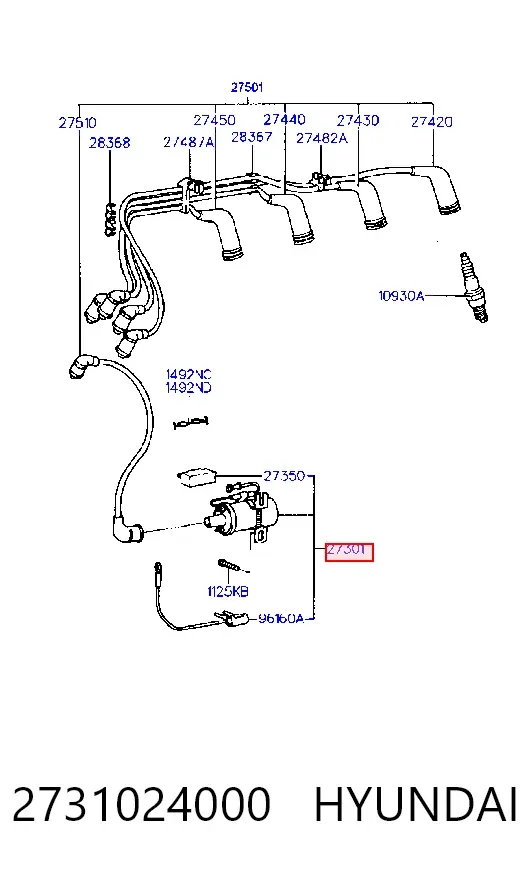 Cewka zapłonowa 2731024000 Hyundai/Kia