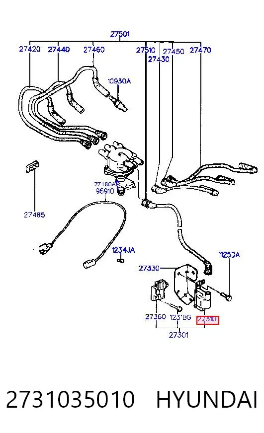 Cewka zapłonowa 2731035010 Hyundai/Kia