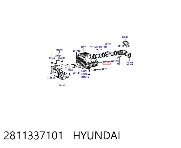Filtr powietrza 2811337101 Hyundai/Kia