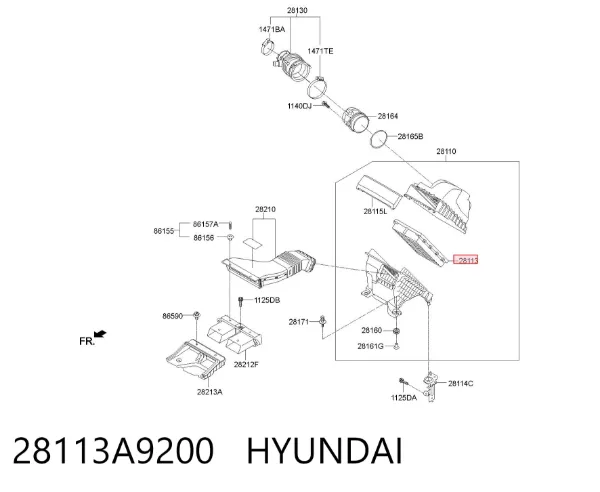 Filtr powietrza 28113A9200 Hyundai/Kia